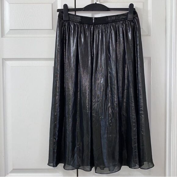 Worthington Black Metallic MIDI Skirt(Size 6) - Picture 2 of 7